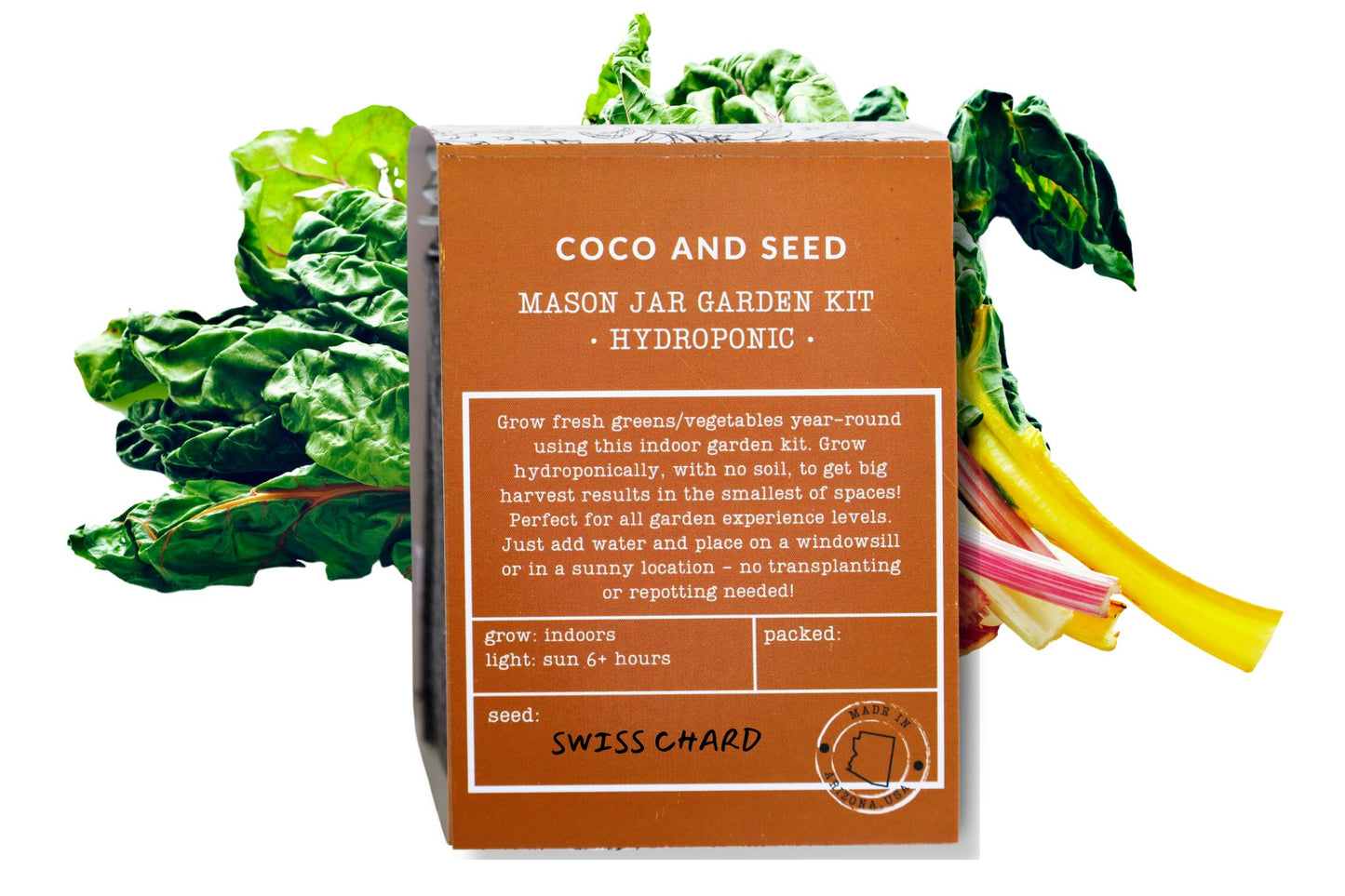 Swiss Chard Hydroponic Mason Jar Garden Kit