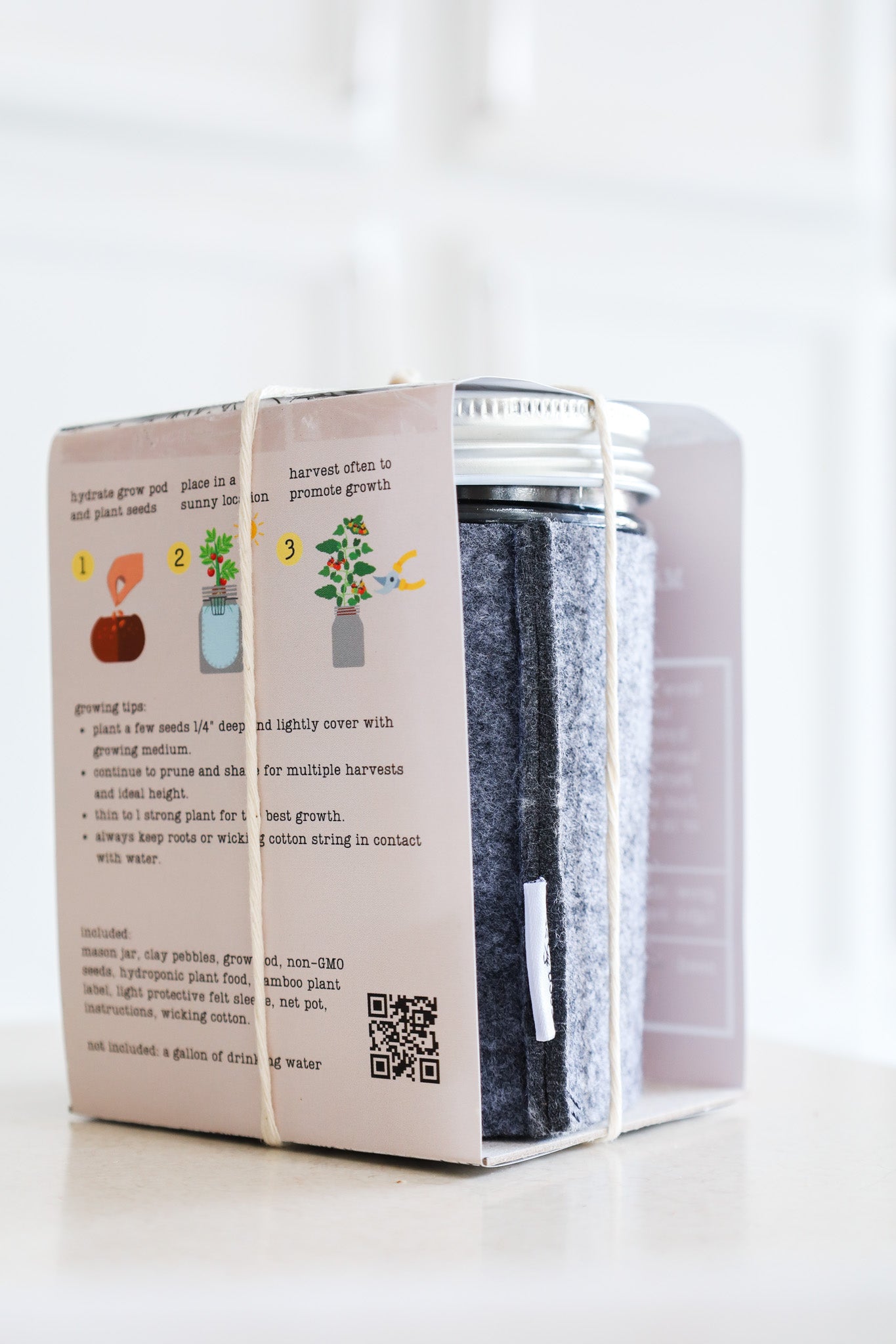 Basil Hydroponic Mason Jar Garden Kit