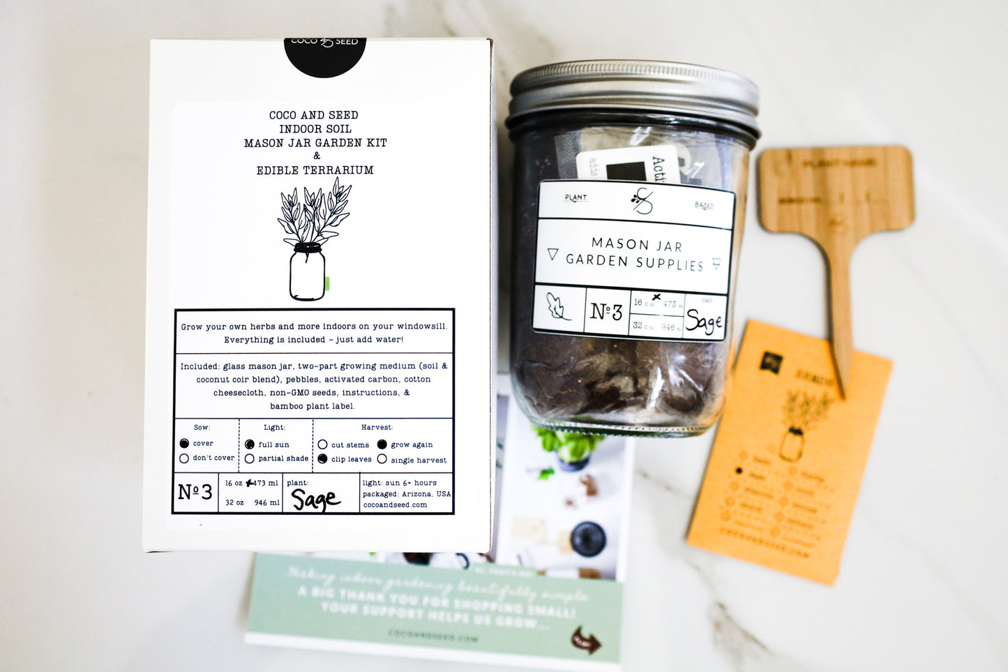 Soil Mason Jar Indoor Garden Kit