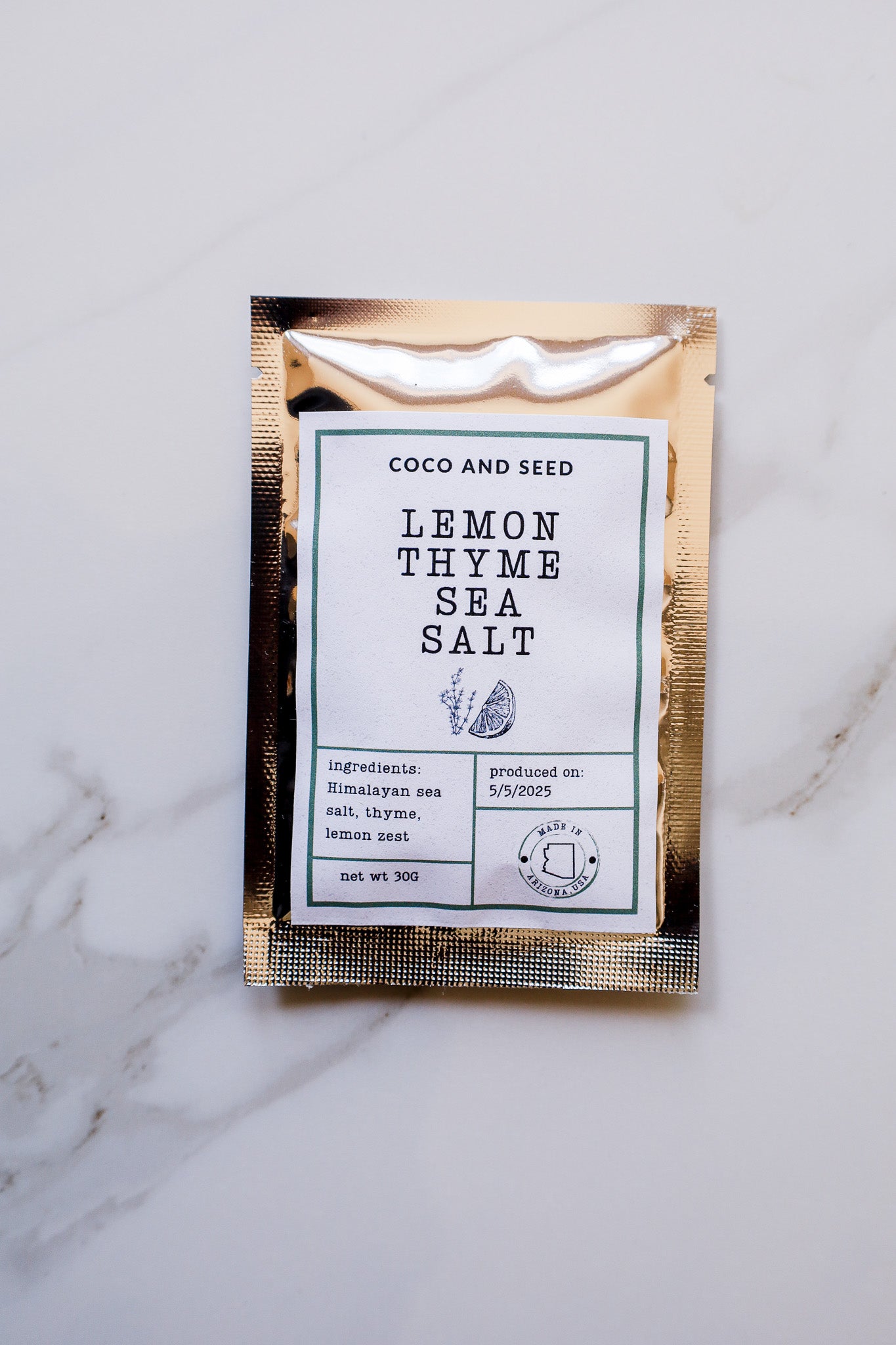 Lemon Thyme Sea Salt 1 oz