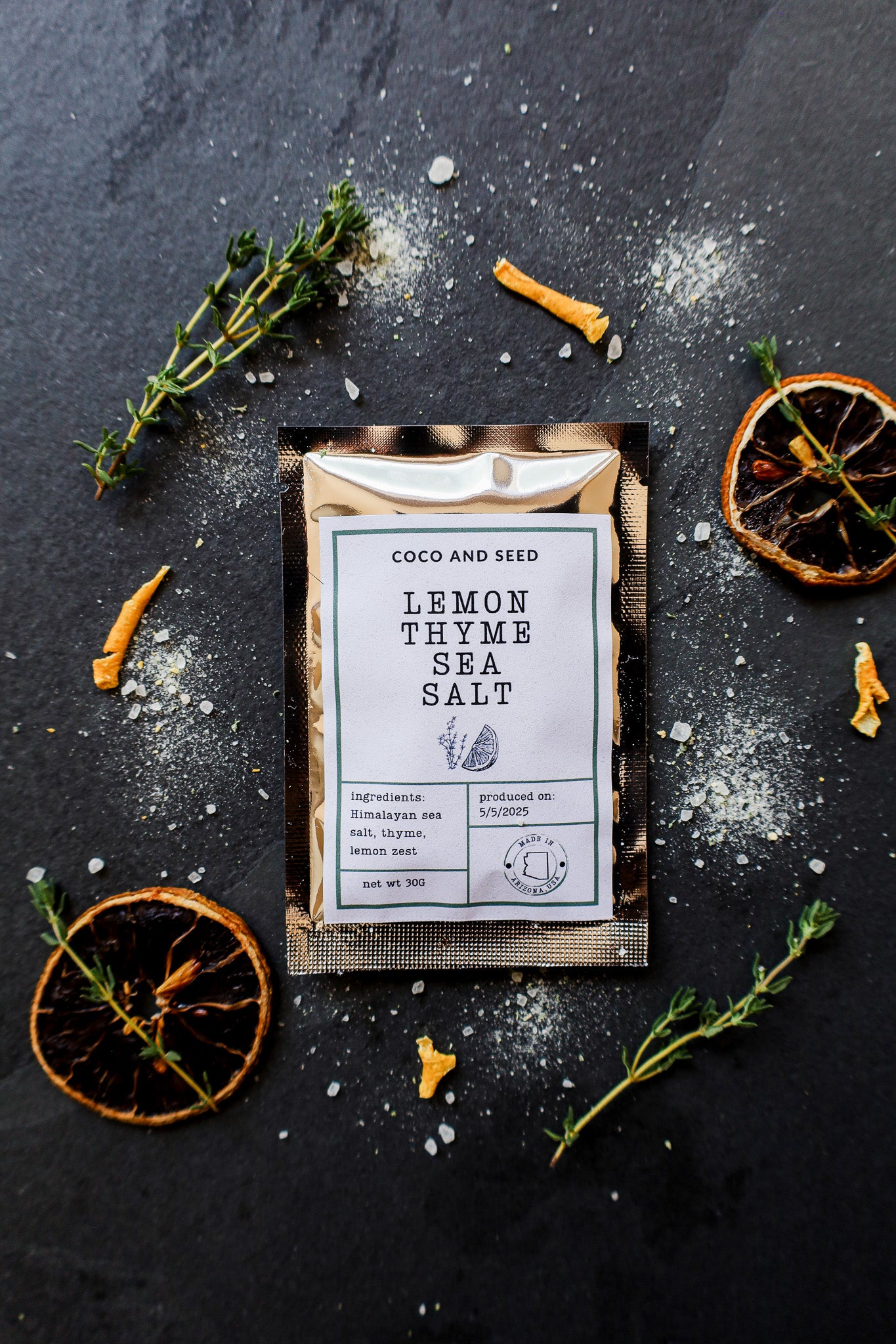 Lemon Thyme Sea Salt 1 oz