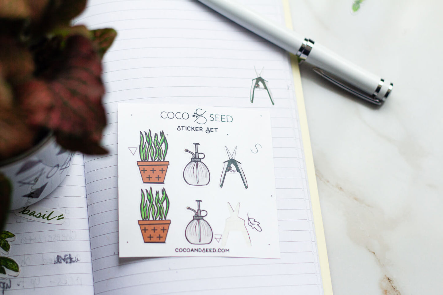 Pattern Houseplant Variety Sticker Set